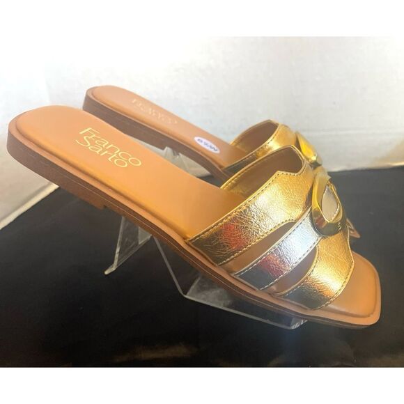 Franco Sarto Milada Gold and Silver Sandals with Metallic Finish WMS S 8.5 M NEW - Picture 9 of 10